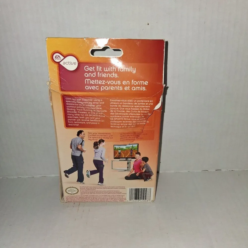 Nintendo Wii Active Accessory Pack Leg Strap & Resistance Band NEW Damaged Box